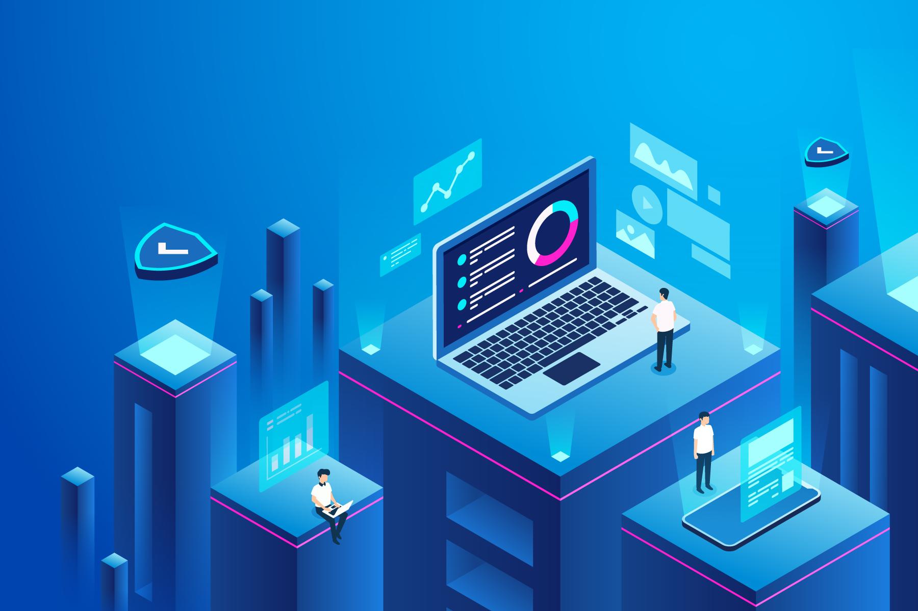 Abstract image representing bespoke application development