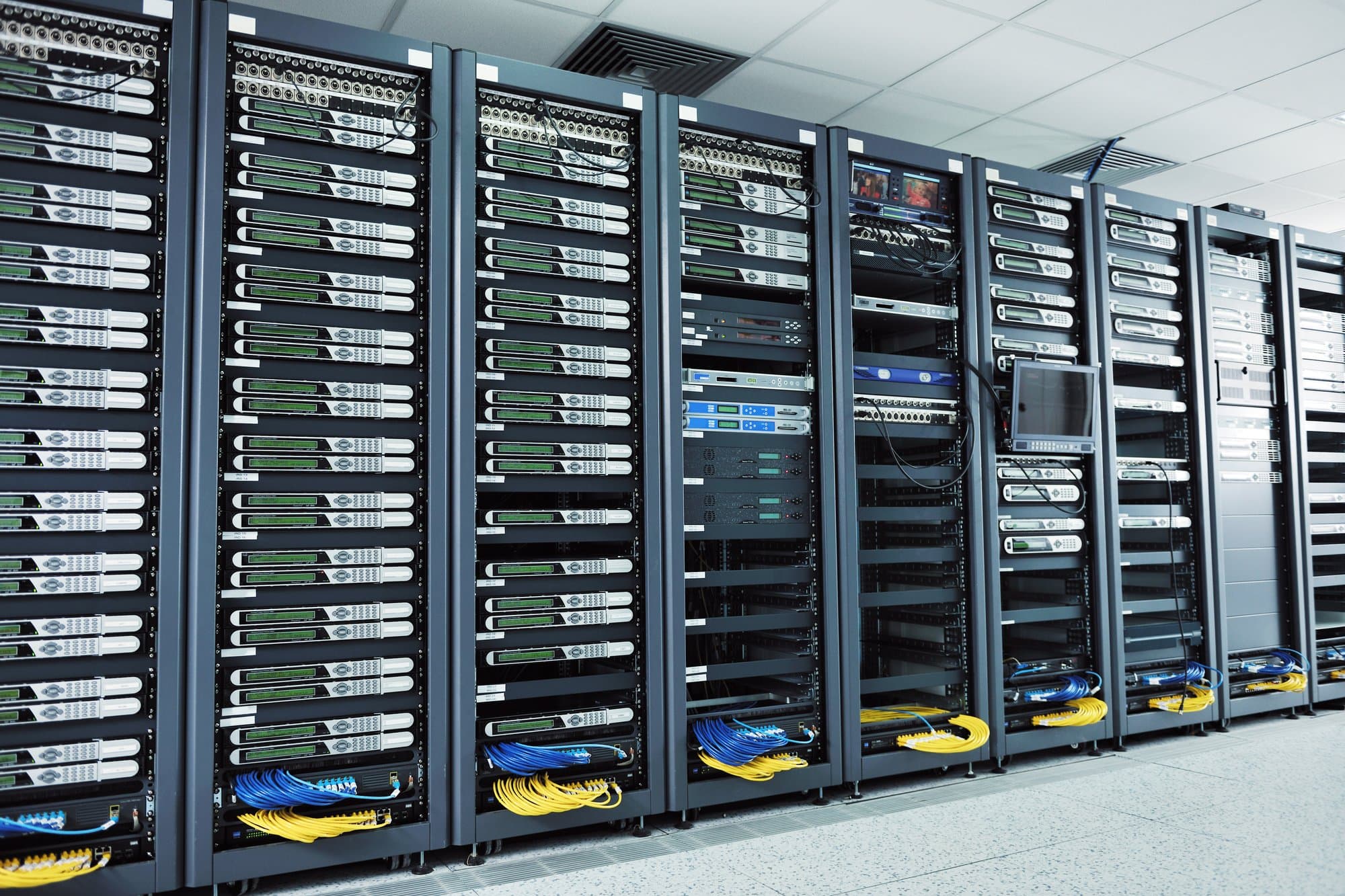 Network server racks representing business IT services